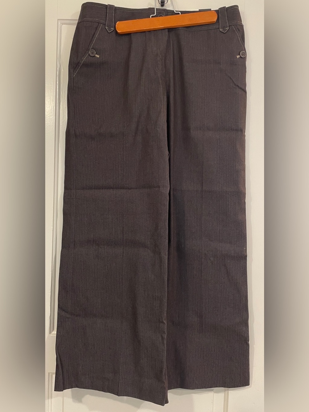 Ann Taylor Brown Subtle Herringbone Trousers